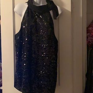 Black sequins blouse